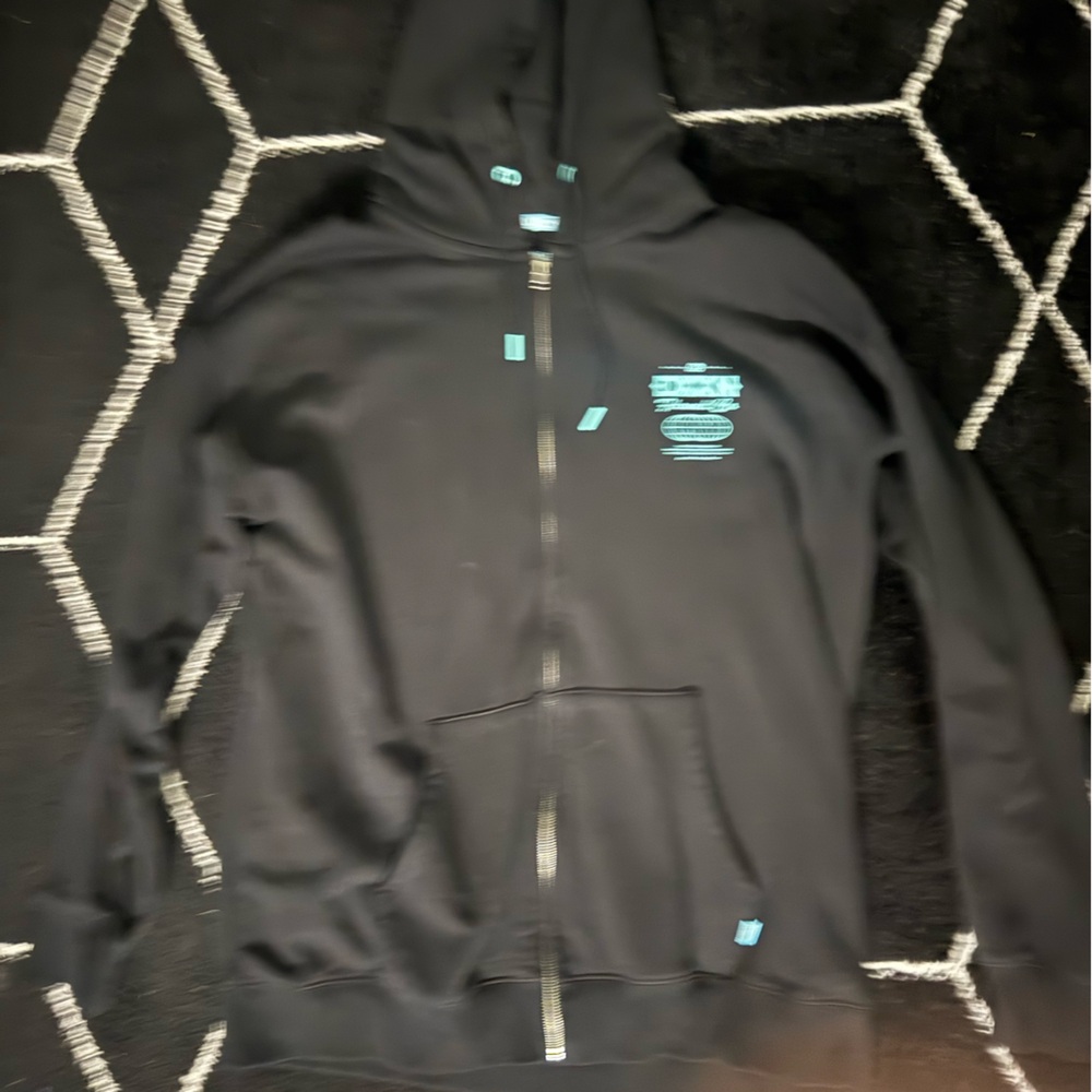 DIXXON Black Hoodie with Blue Accents